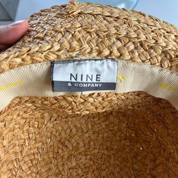 Nine & Company Rattan Raffia Straw Beach Sun Hat - Picture 6 of 9